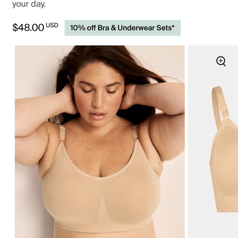 Knix Tan Full Coverage Seamless Bra